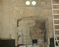 Vorher  Sanierung der Innenraum Kapelle